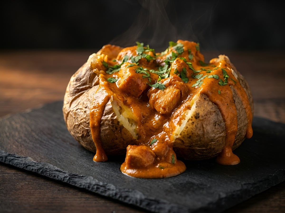 Butter Chicken Loaded Potato