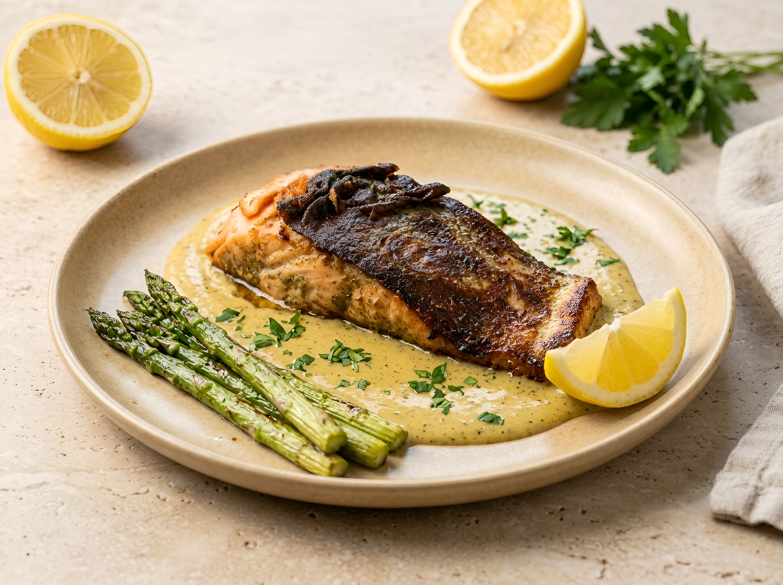 Creamy Garlic Herb Salmon